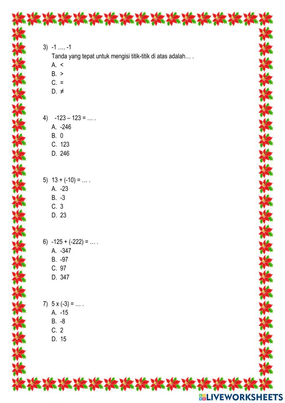 Ujian Sekolah Muatan Matematika Ujian Sekolah Muatan Matematika