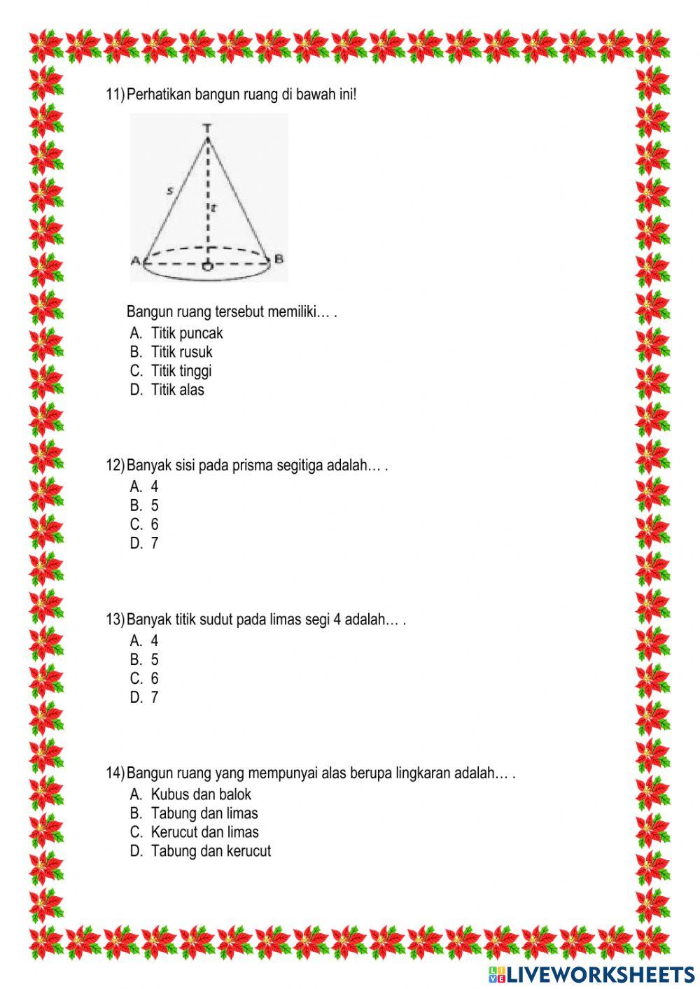 Ujian Sekolah Muatan Matematika Ujian Sekolah Muatan Matematika