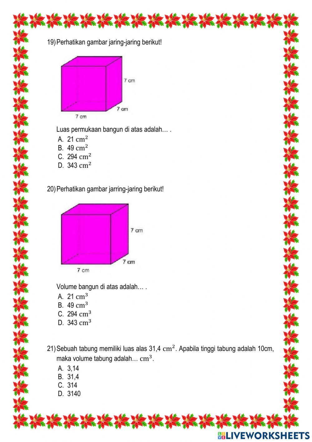 Ujian Sekolah Muatan Matematika Ujian Sekolah Muatan Matematika