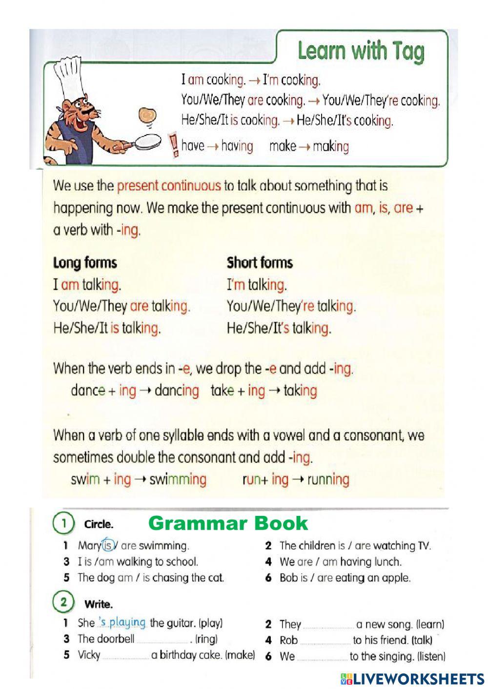 FH2 PB U9 Present Continues  Affirmative