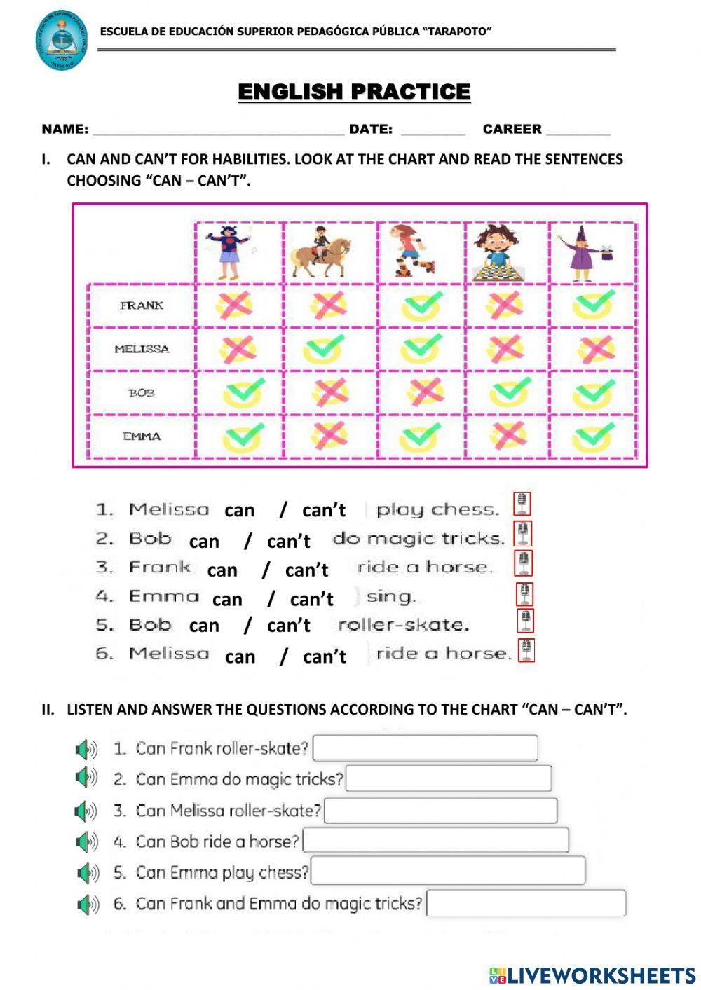 Can and be able to for abilities