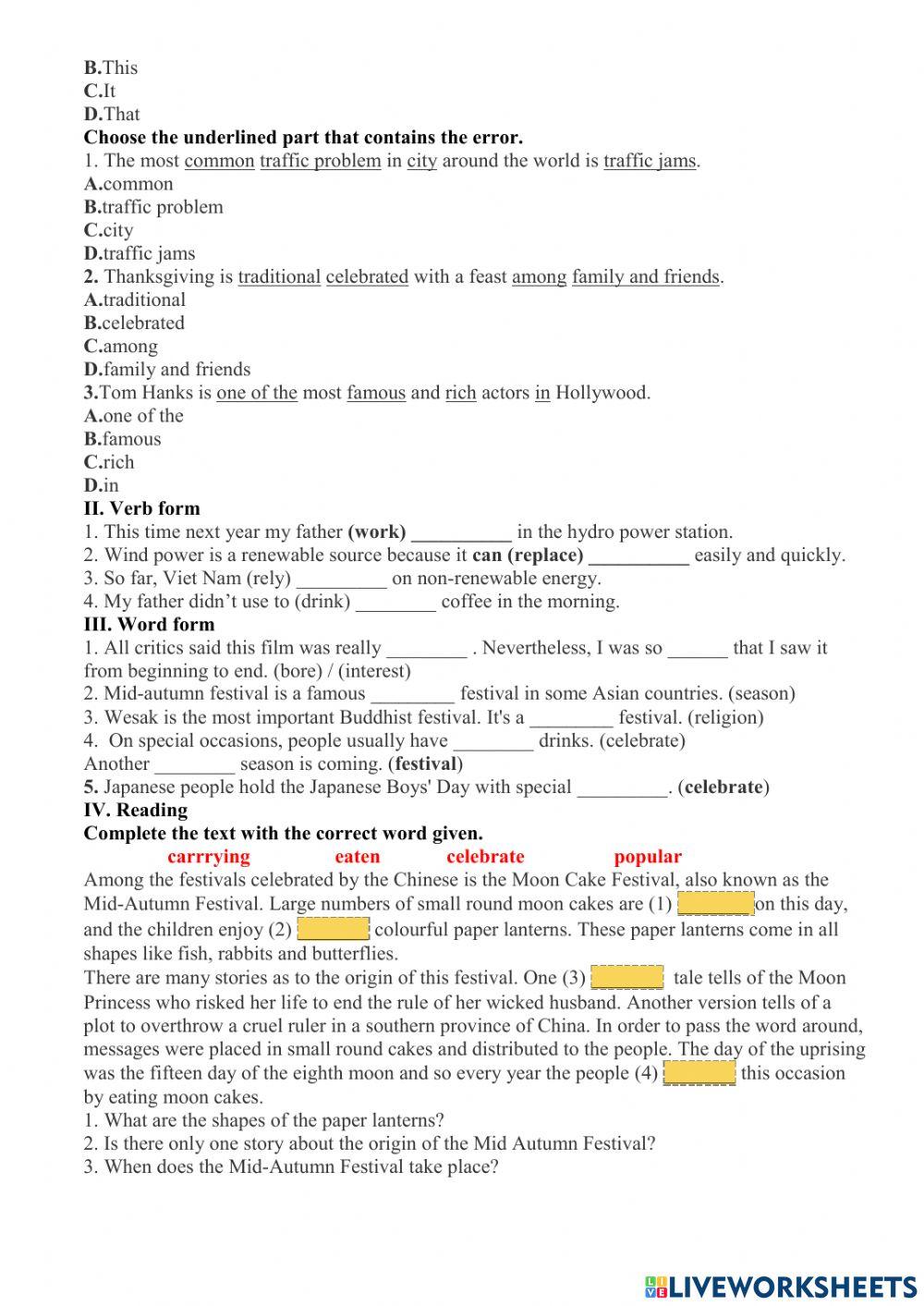 E7- second term test 6