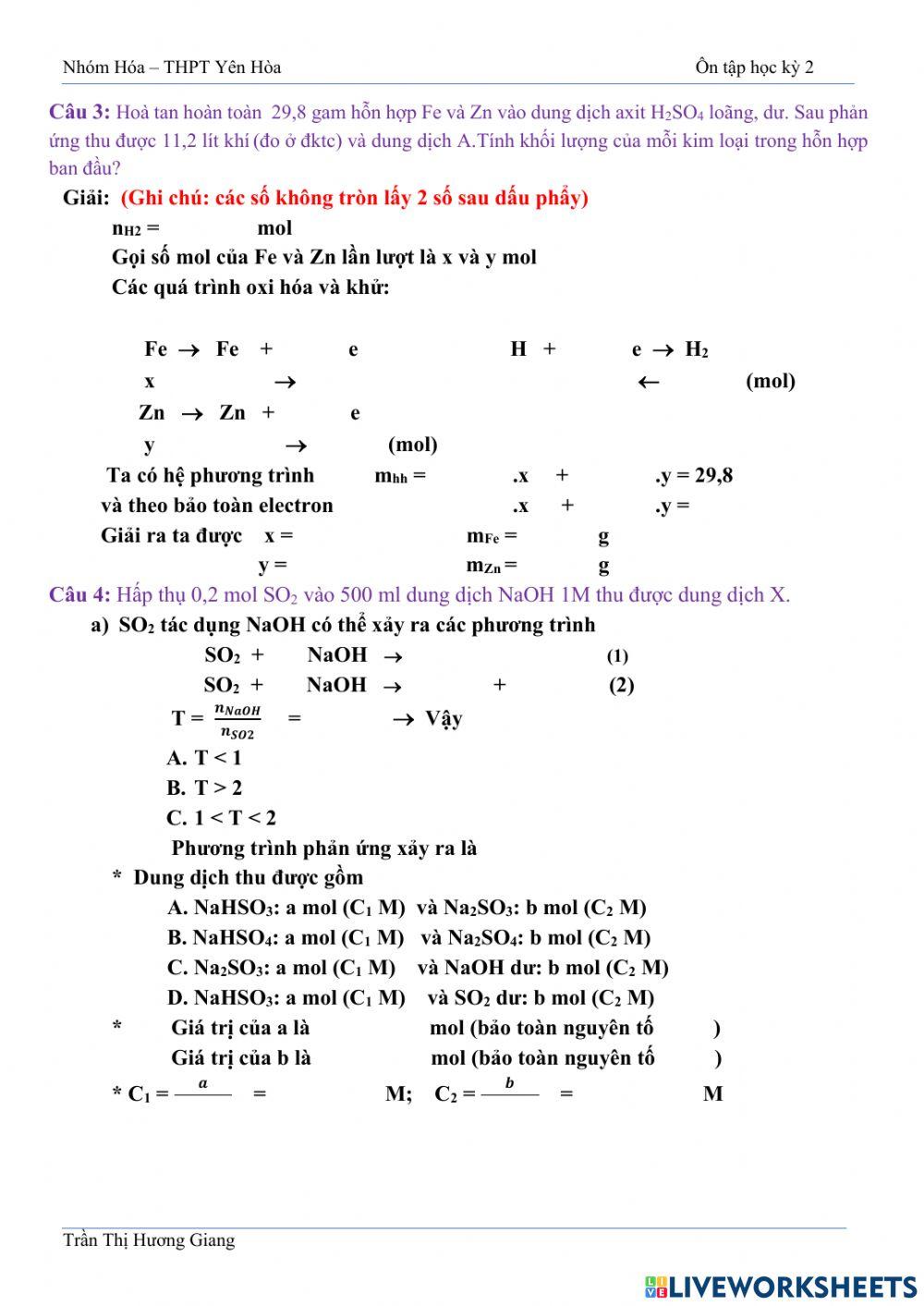Đề kiểm tra thử số 2