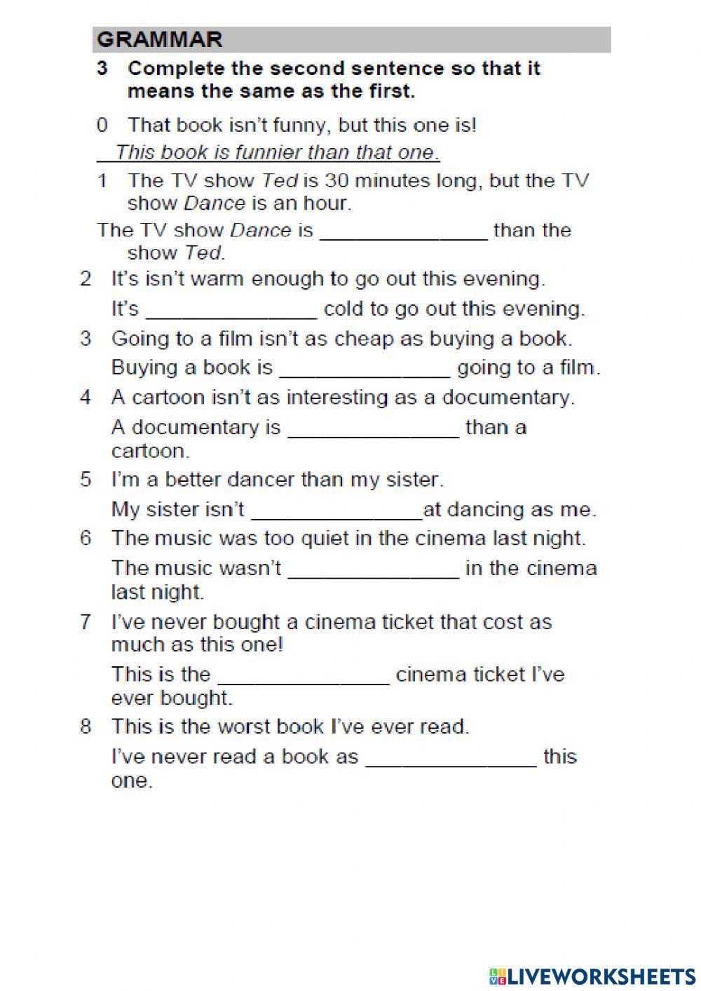 Language Test (WW3 Unit 4)