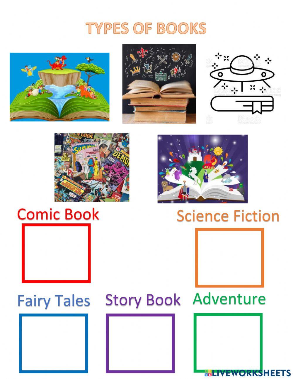 Types of Books worksheet for 4th Grade | Live Worksheets