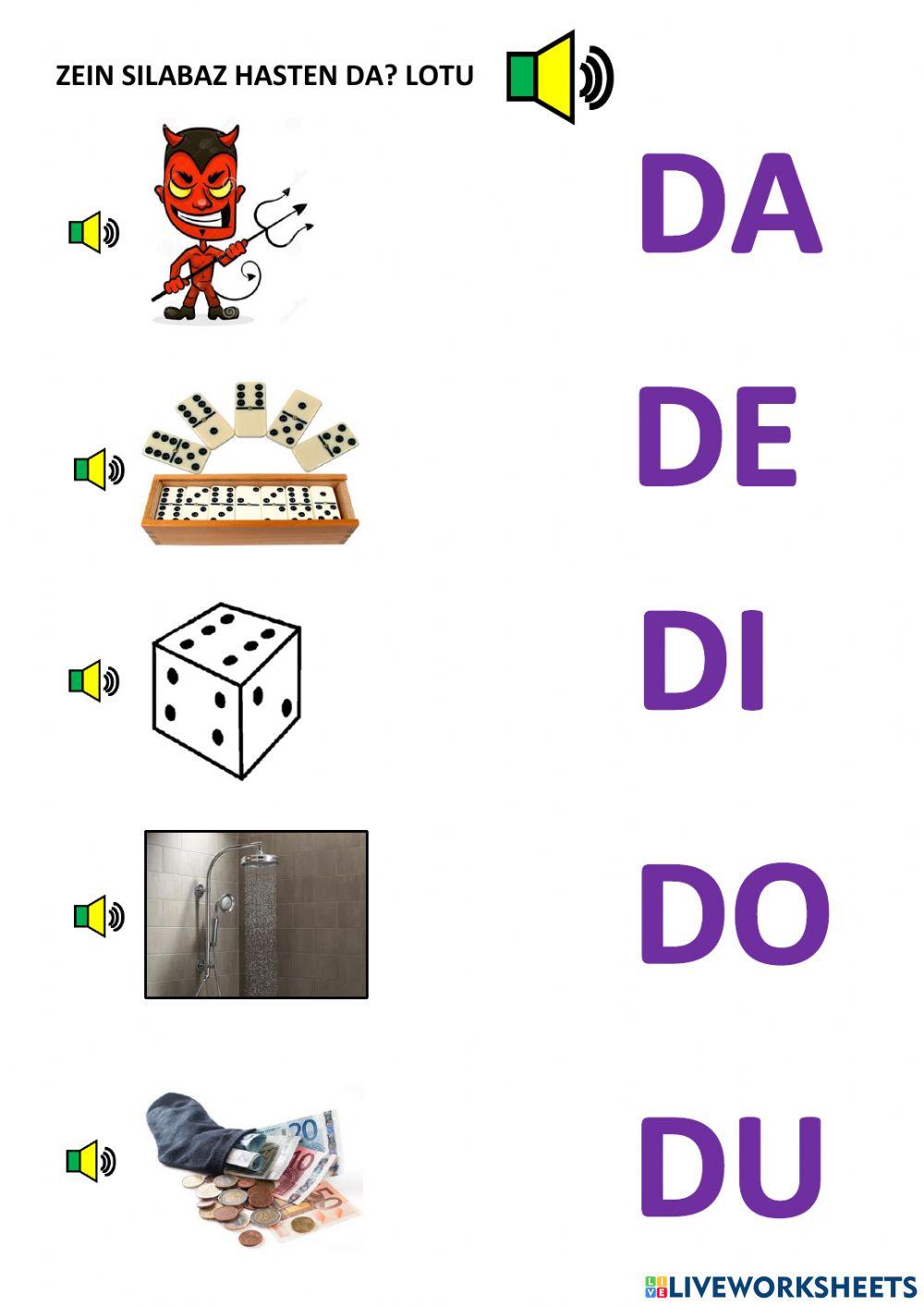 Zein silabaz hasten da? D