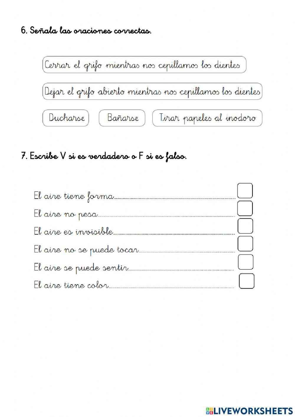 Repaso: El mundo que nos rodea