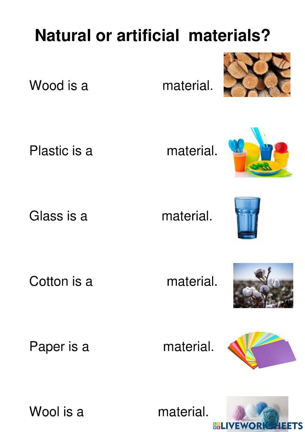 Natural and artificial materials