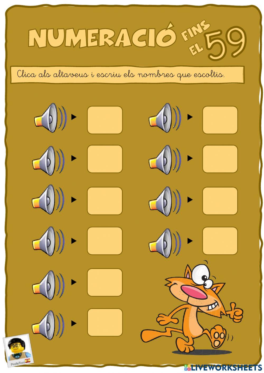 Numeració 59 Numeració 59
