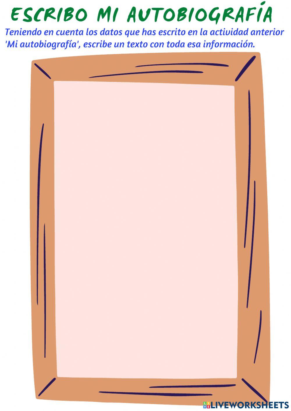 Escribo mi autobiografía