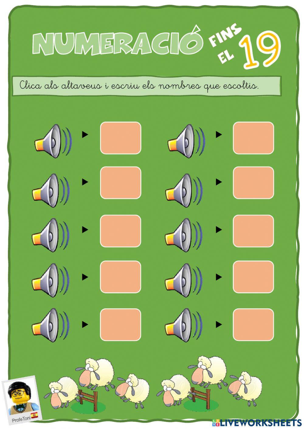 Numeració 19 Numeració 19