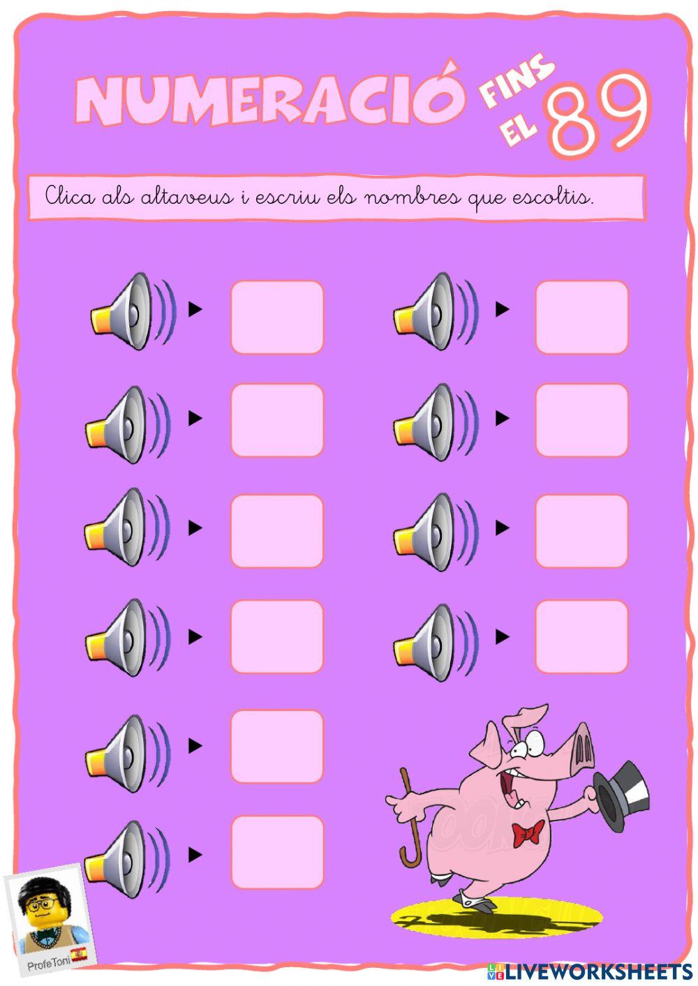Numeració 89 Numeració 89