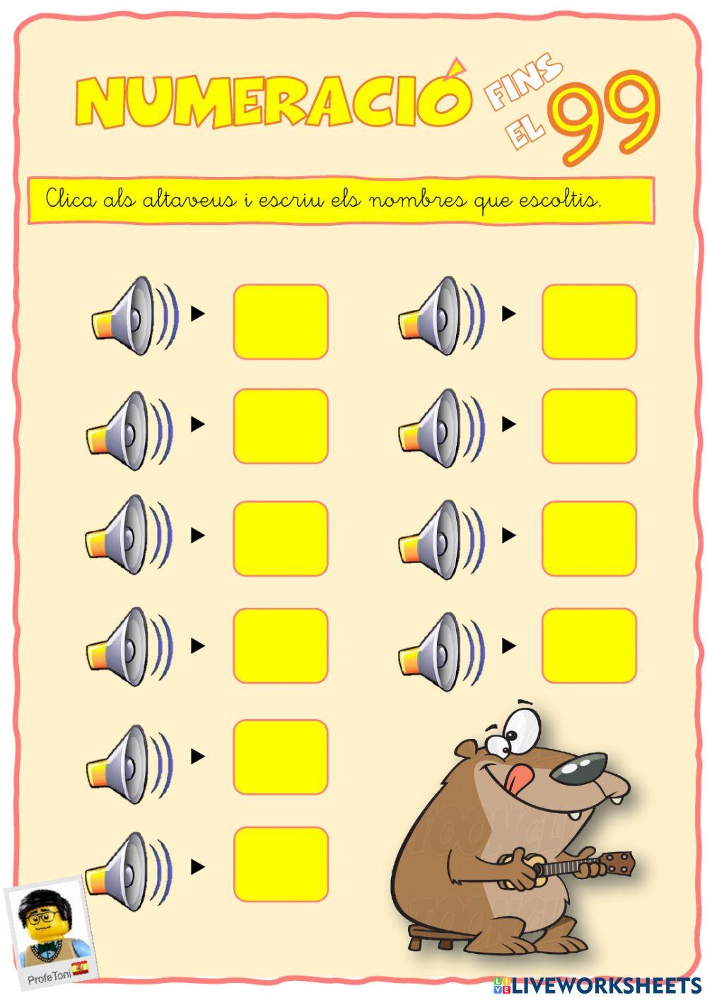 Numeració 99 Numeració 99