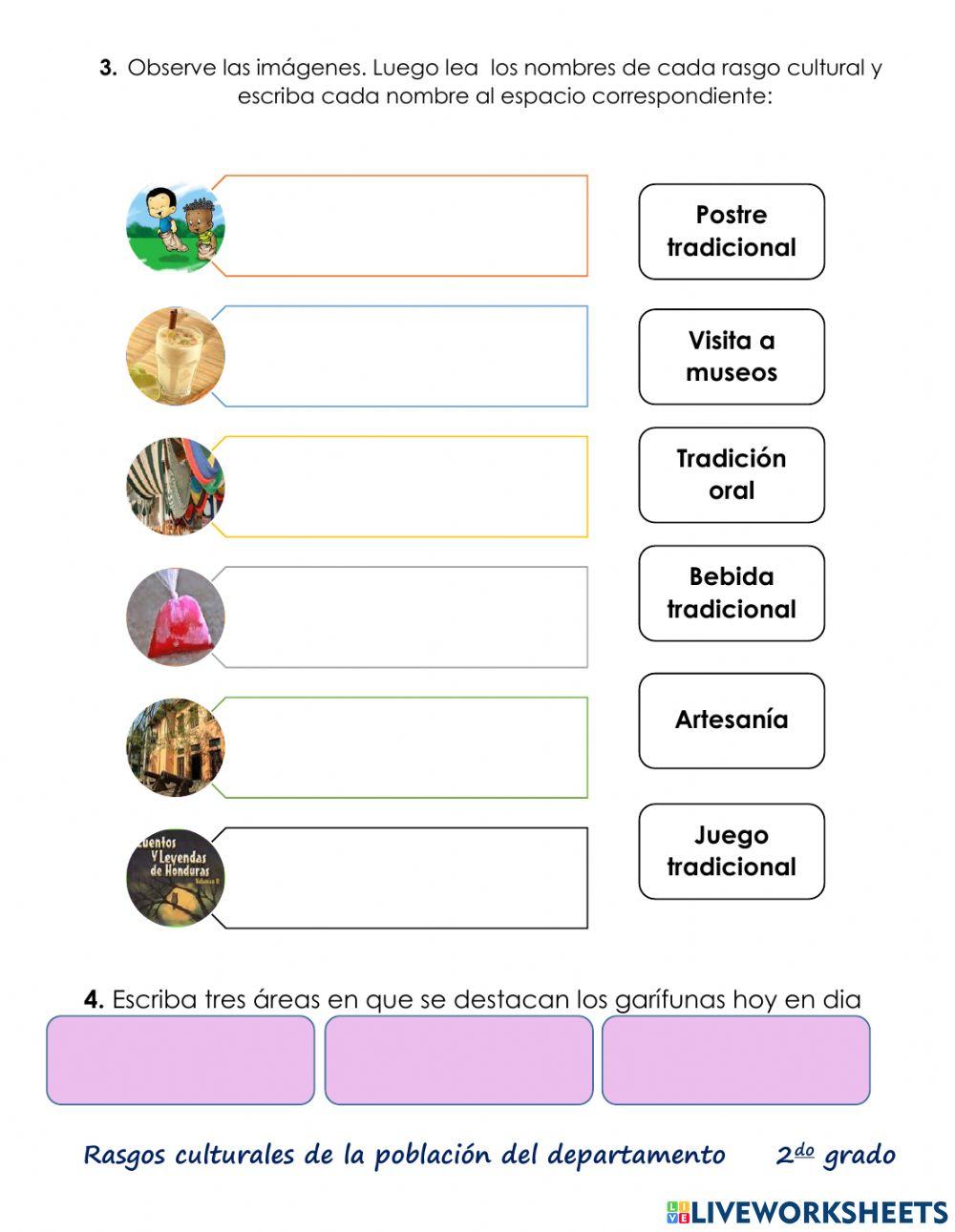 Rasgos culturales de la población de mi departamento: Cortés