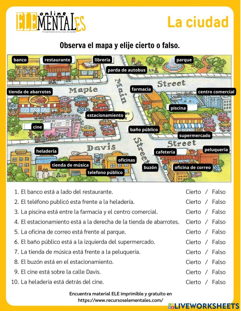 Ubicación y localización en español