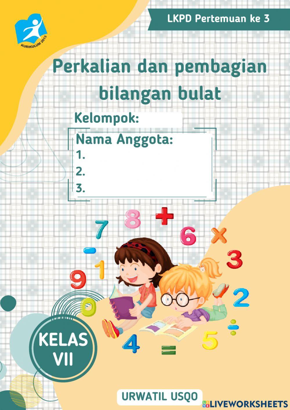 Operasi perkalian  bilangan bulat