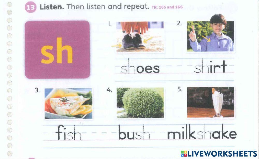 Phonics th, ch, sh