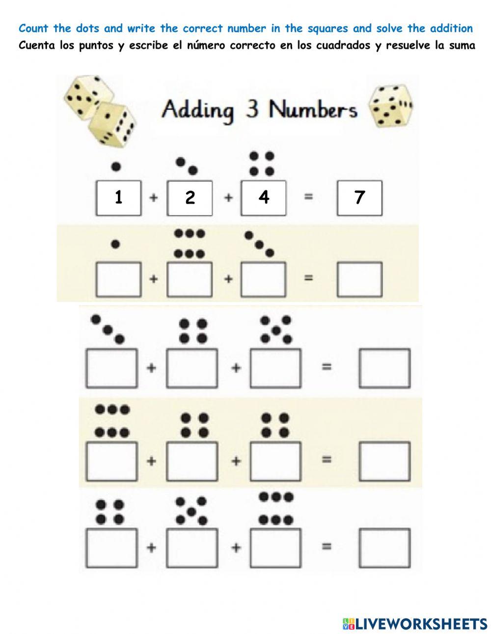 Adding 3 numbers Adding 3 numbers