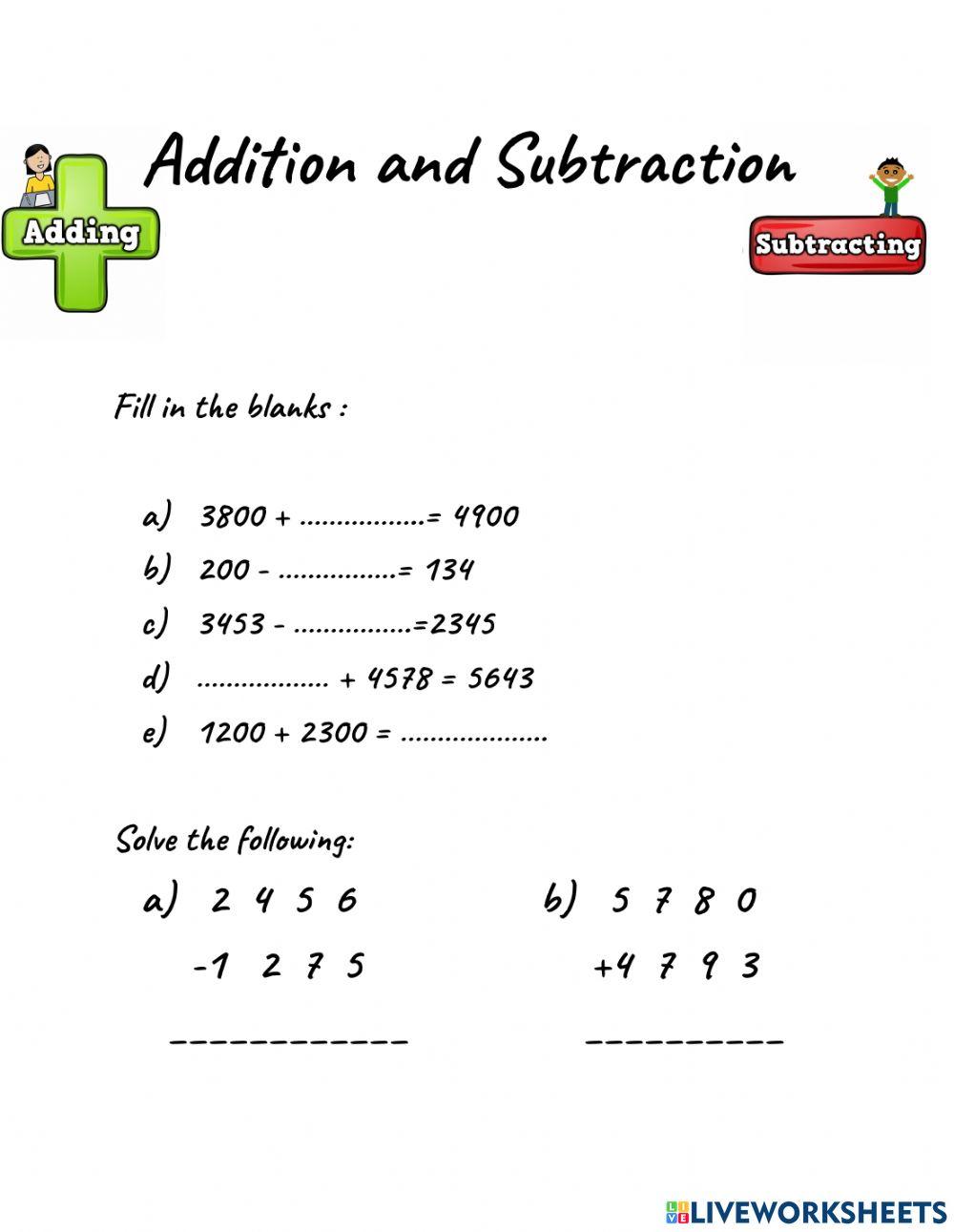 2043083 | Addition and Subtraction | 123prachi