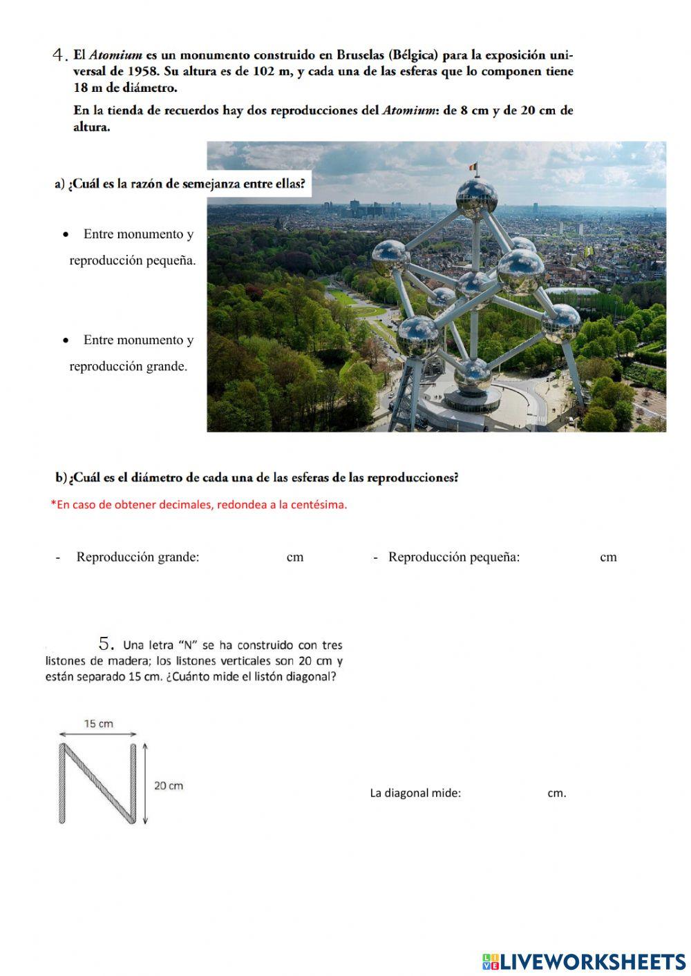 SEMEJANZA. TEOREMA DE PITÁGORAS