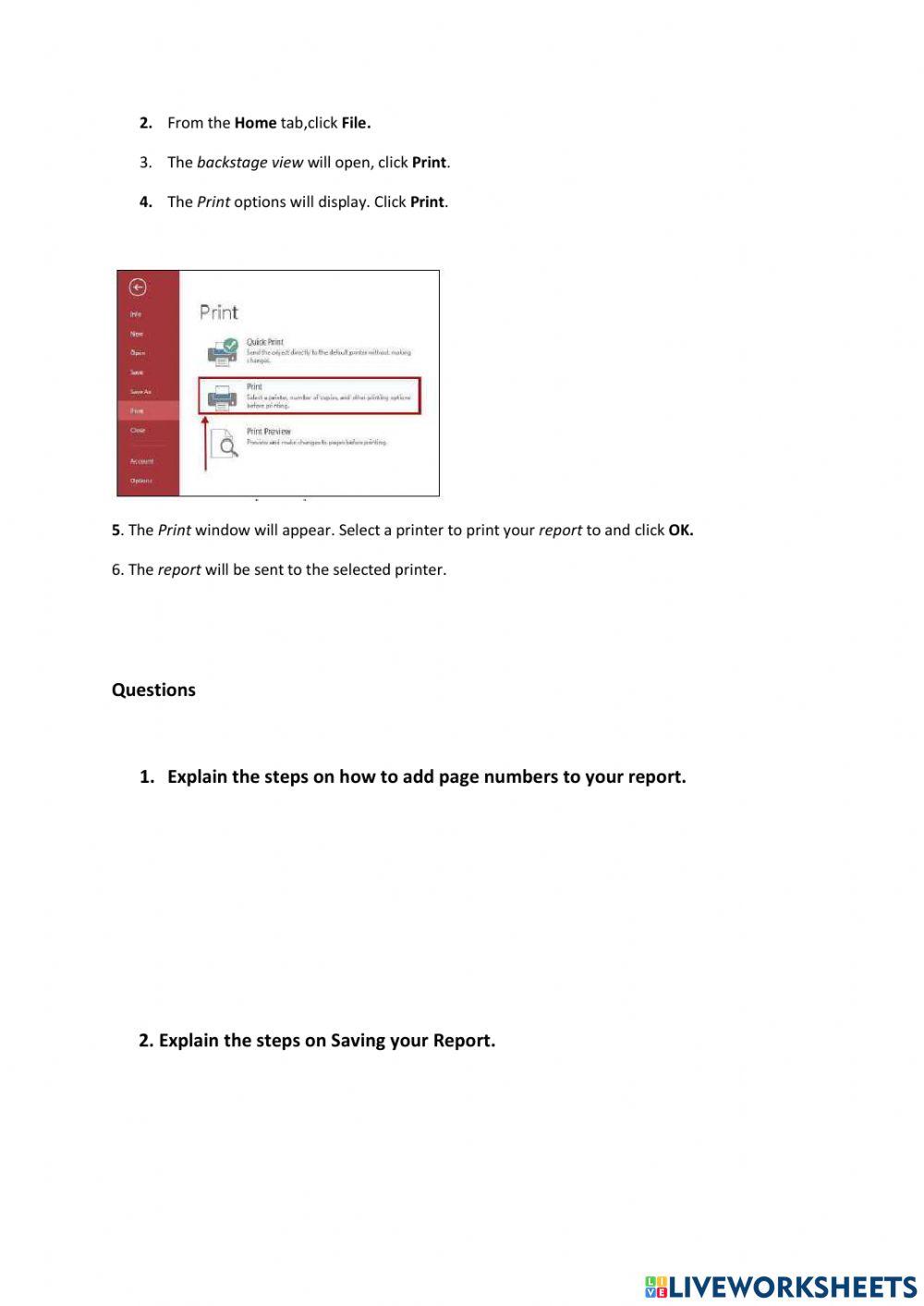 Lesson 2    Adding Fields Saving Viewing and Printing A Report