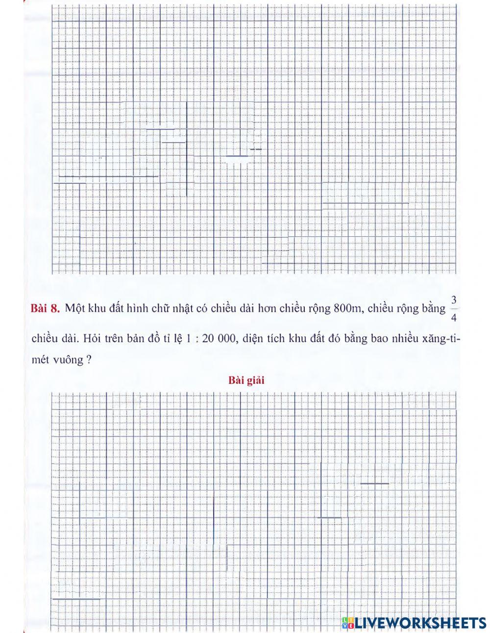 Toán 4 lên 5 - Dạng 9: Tìm hai số khi biết tỉ và hiệu