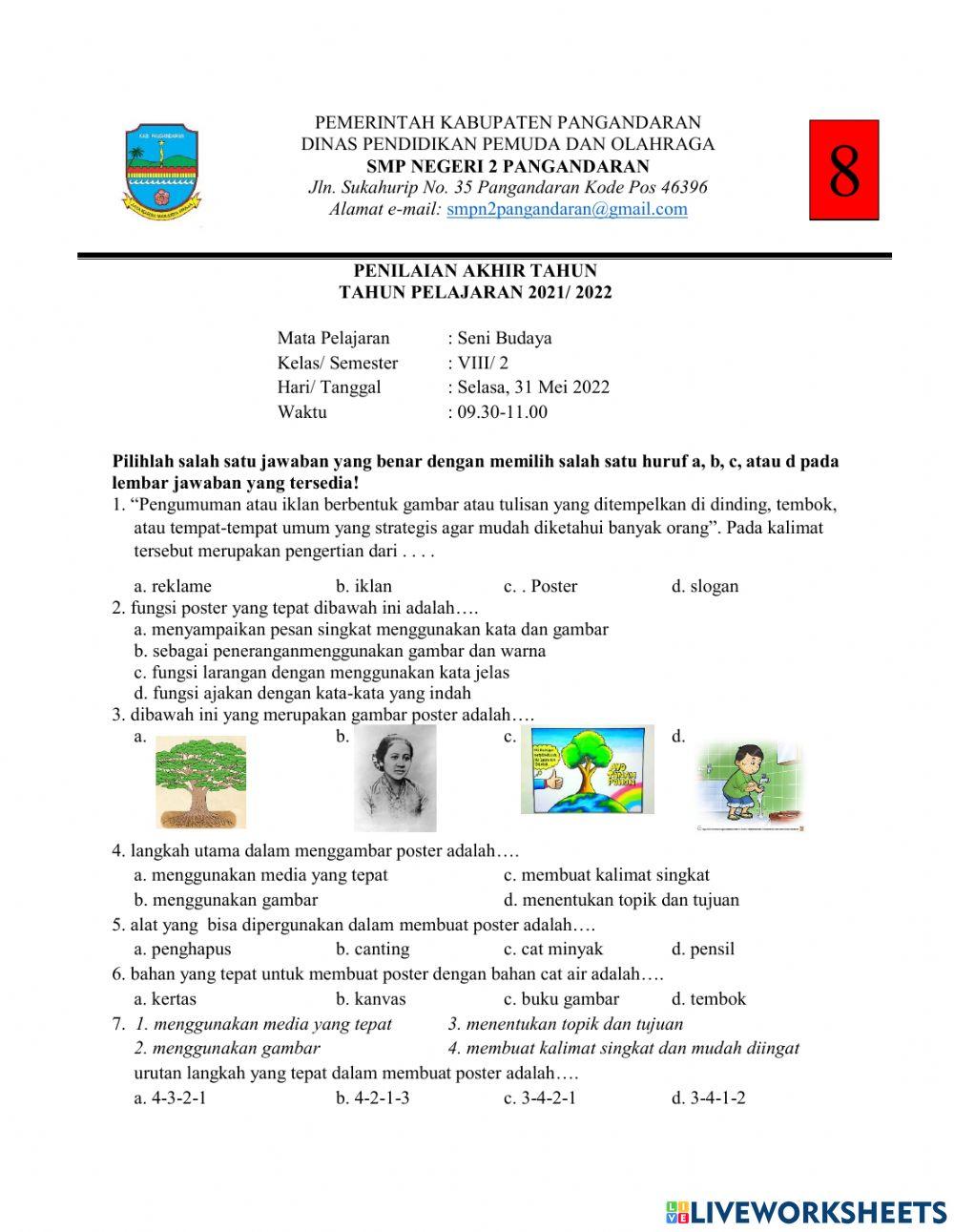 Pkk seni budaya kelas 8