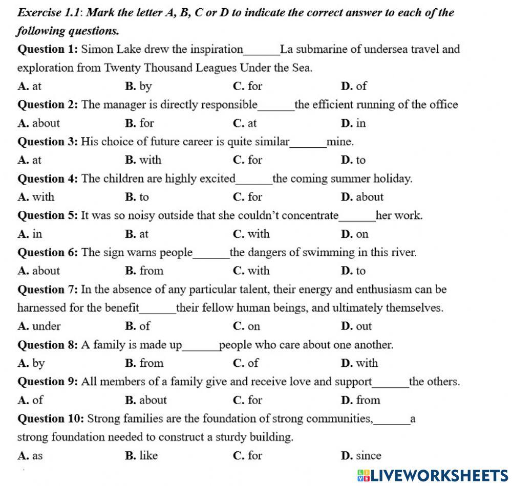 Prepositions-Practice