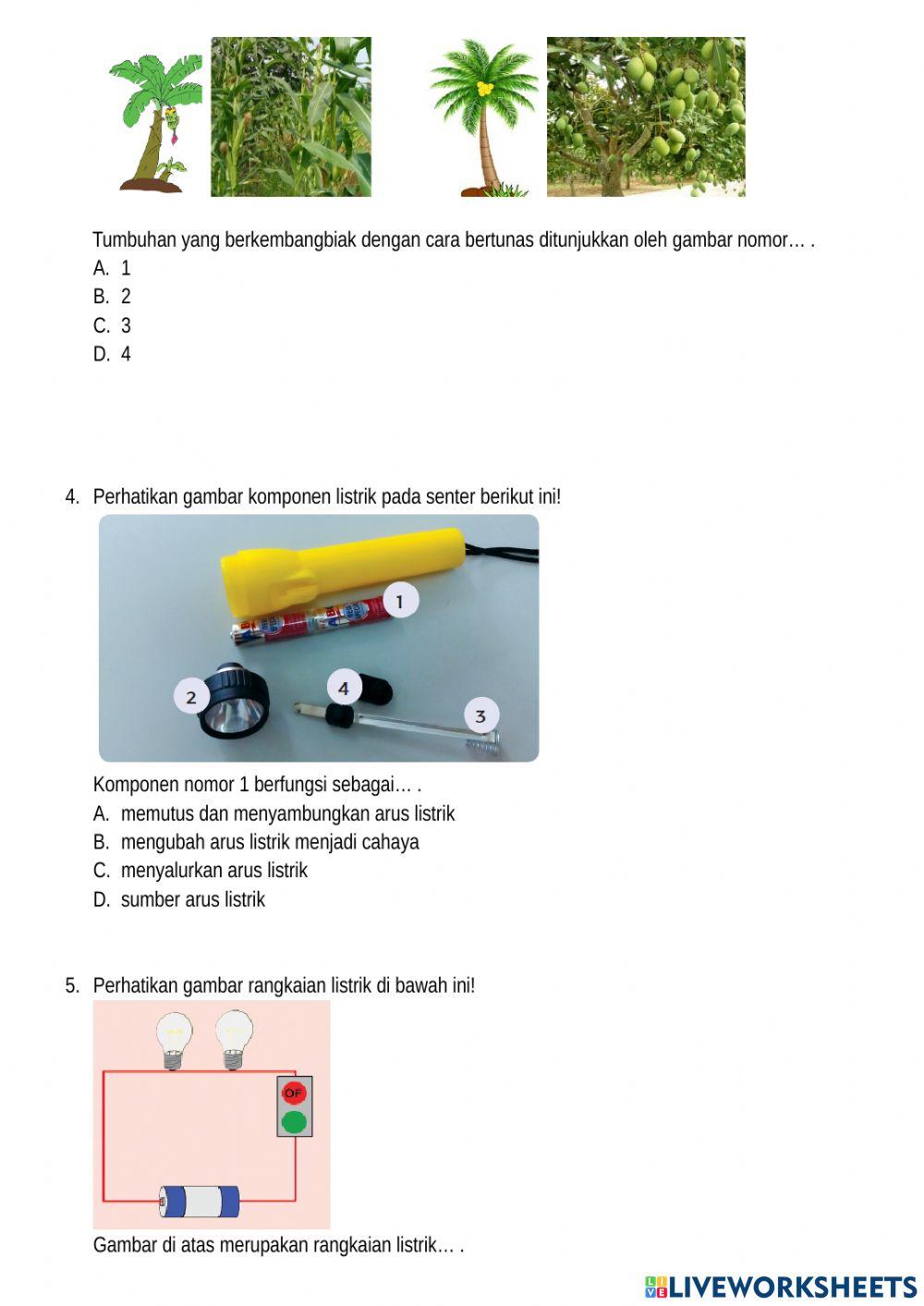 Soal UAS Muatan IPA Soal UAS Muatan IPA