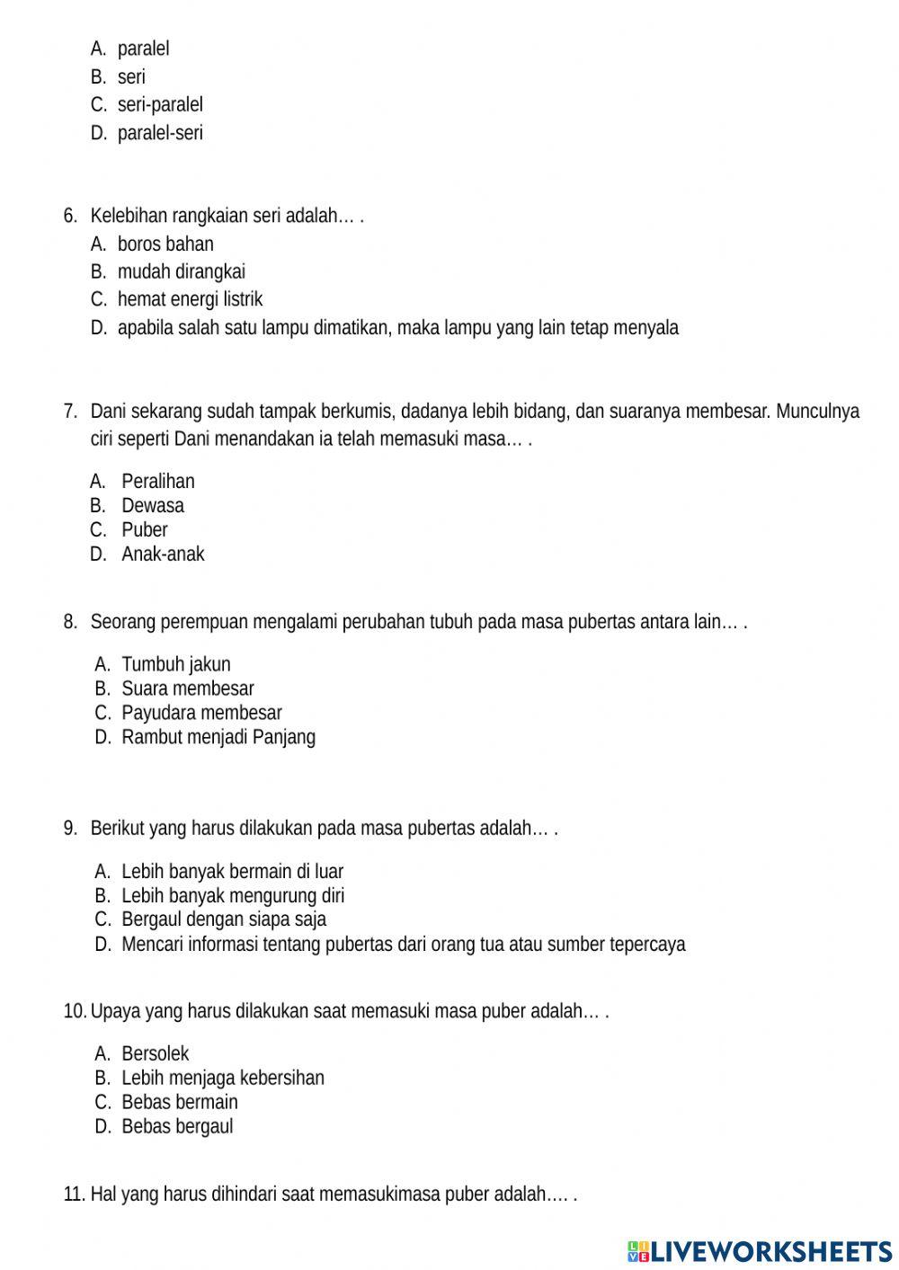 Soal UAS Muatan IPA Soal UAS Muatan IPA
