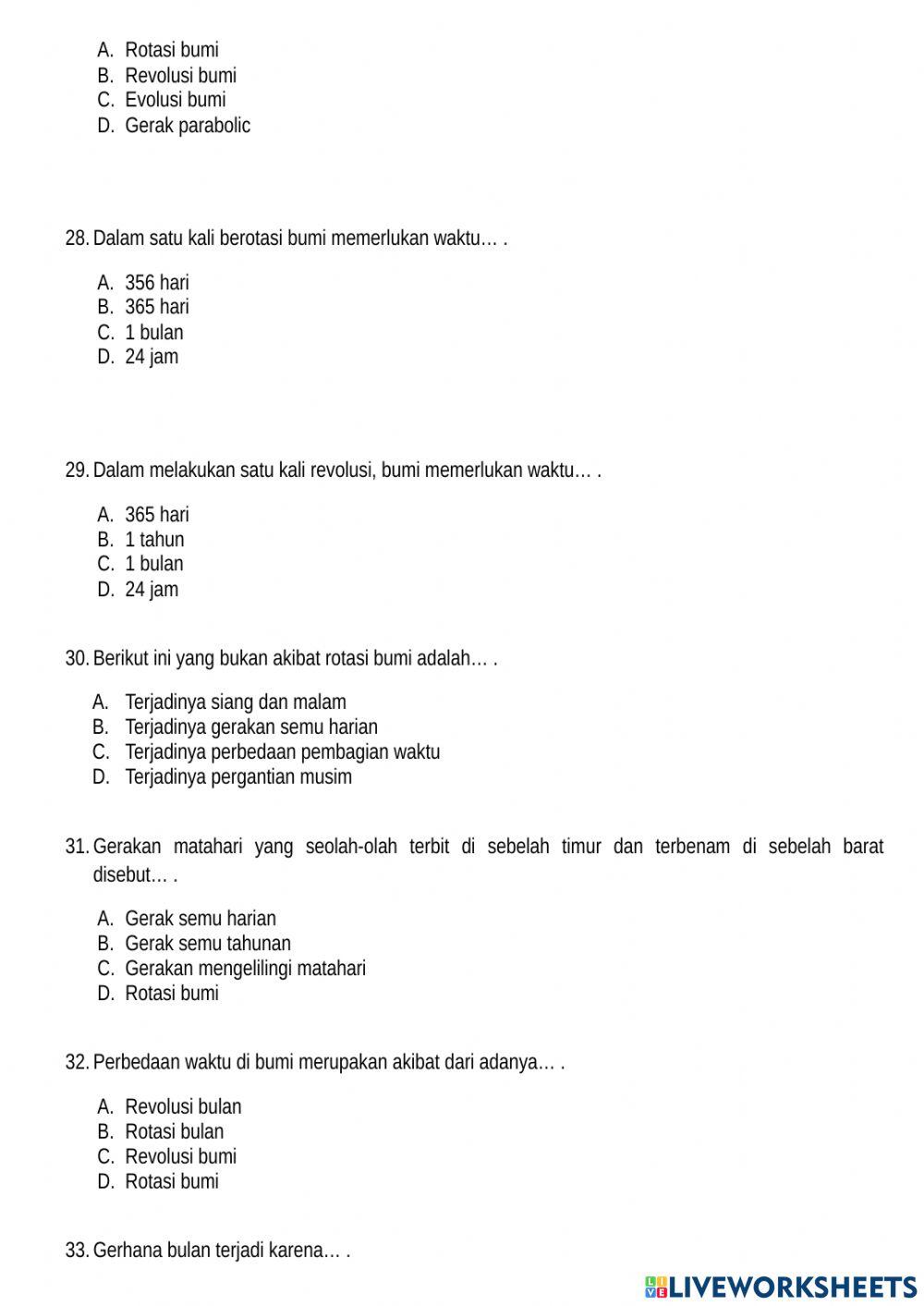 Soal UAS Muatan IPA Soal UAS Muatan IPA