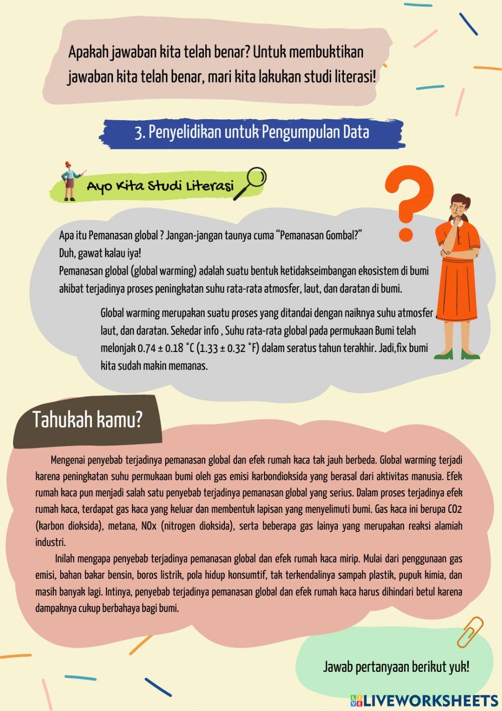 LKPD 2 - Studi Literasi -Definisi dan Penyebab Terjadinya Pemanasan Global