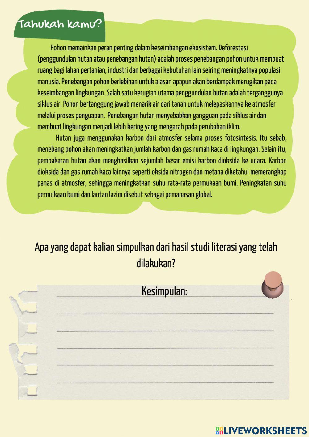 LKPD 2 - Studi Literasi -Definisi dan Penyebab Terjadinya Pemanasan Global