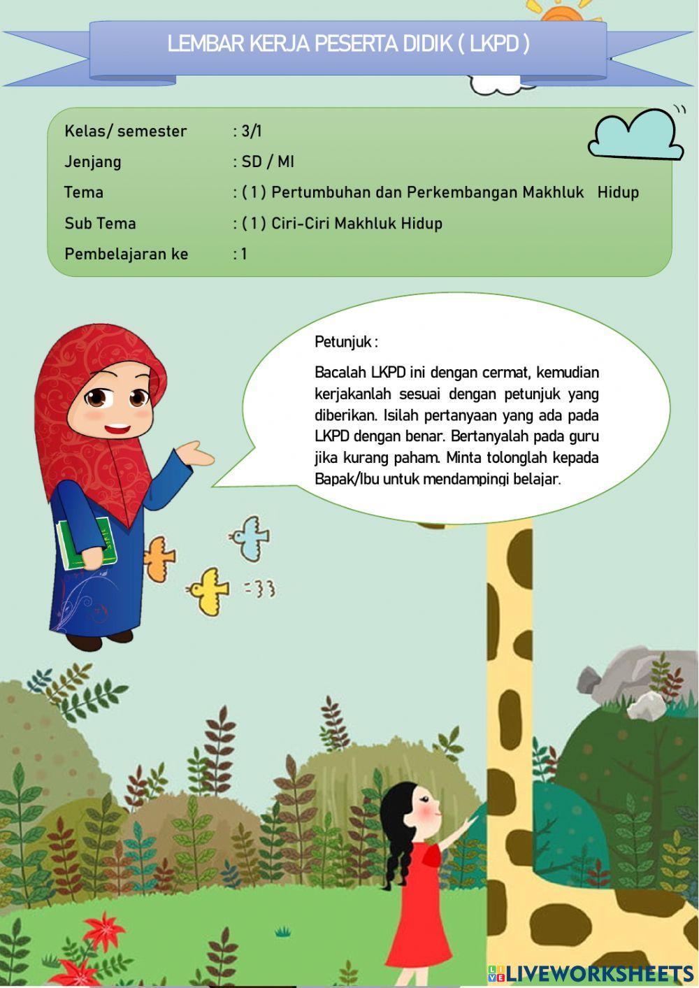 Lkpd sd kelas 3 semester 1 tema 1