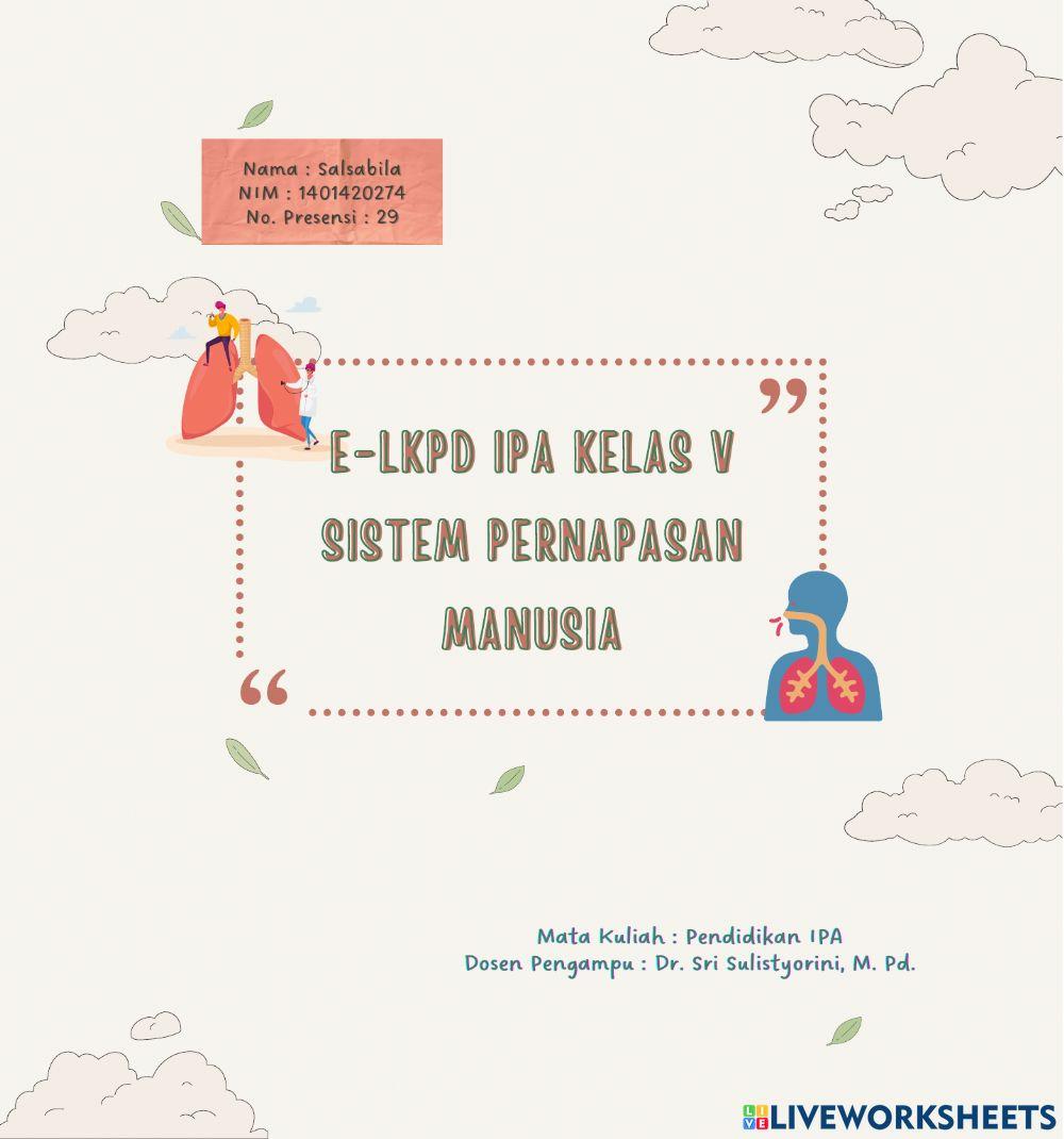 E-lkpd sistem pernapasan manusia