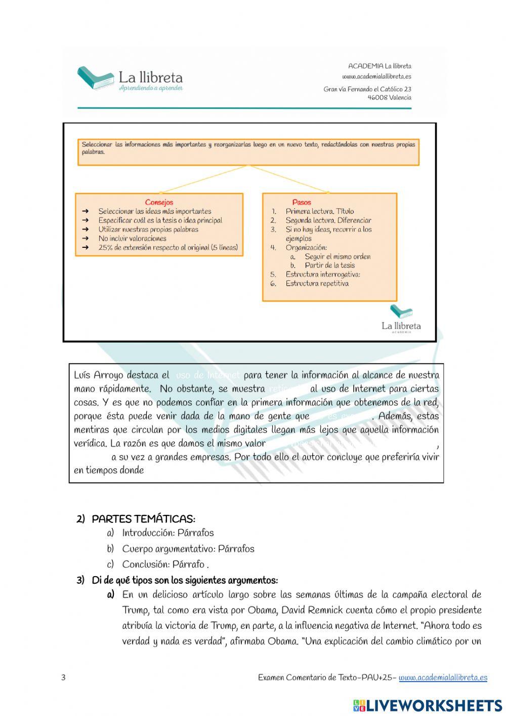 Pau +25 2017 comentario de texto