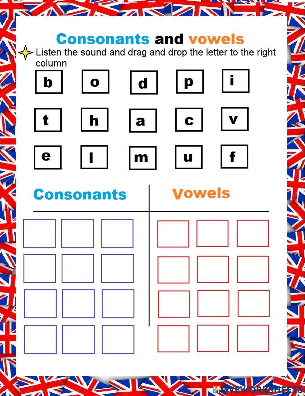 Consonants and vowels