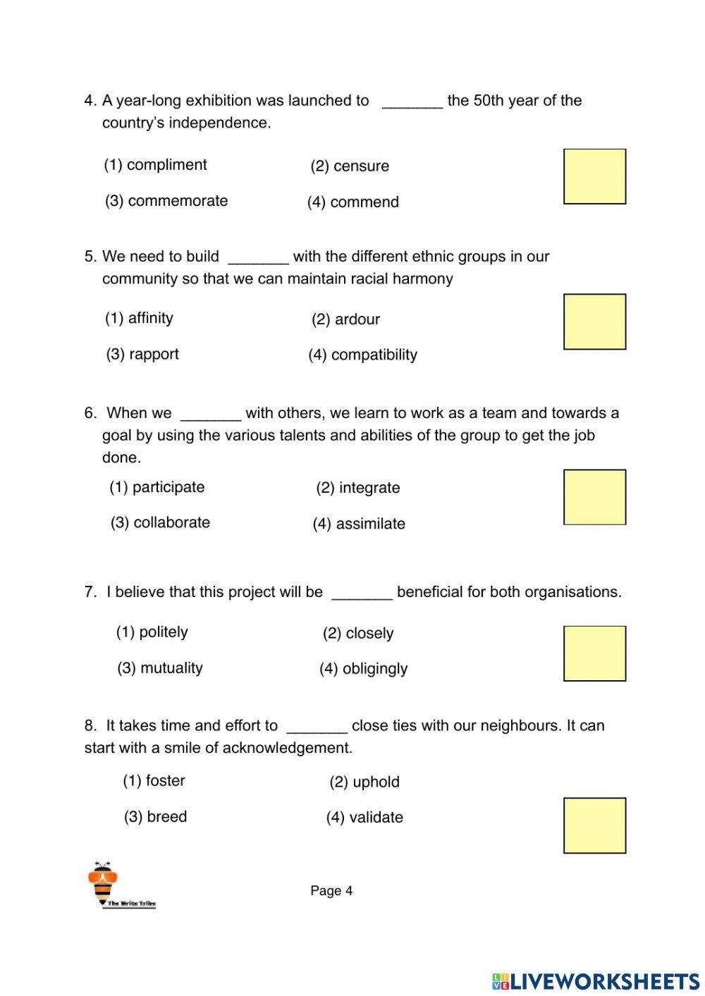 2021 Week 7 PAPER 2 VOCAB MCQs p5-6 part 1