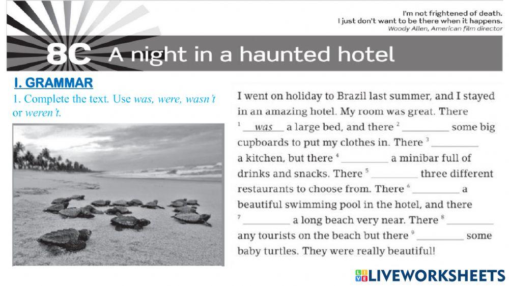UNIT 8C: A night in a haunted hotel