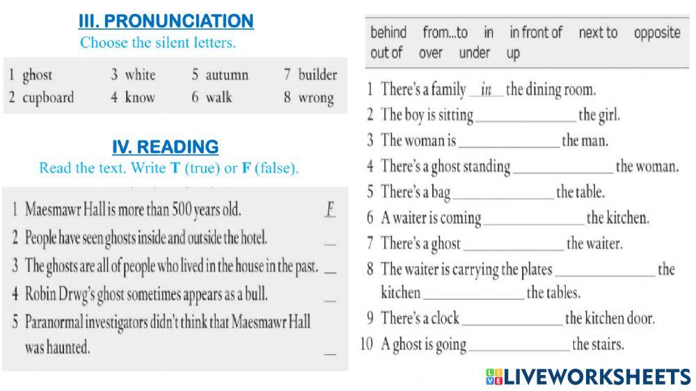 UNIT 8C: A night in a haunted hotel