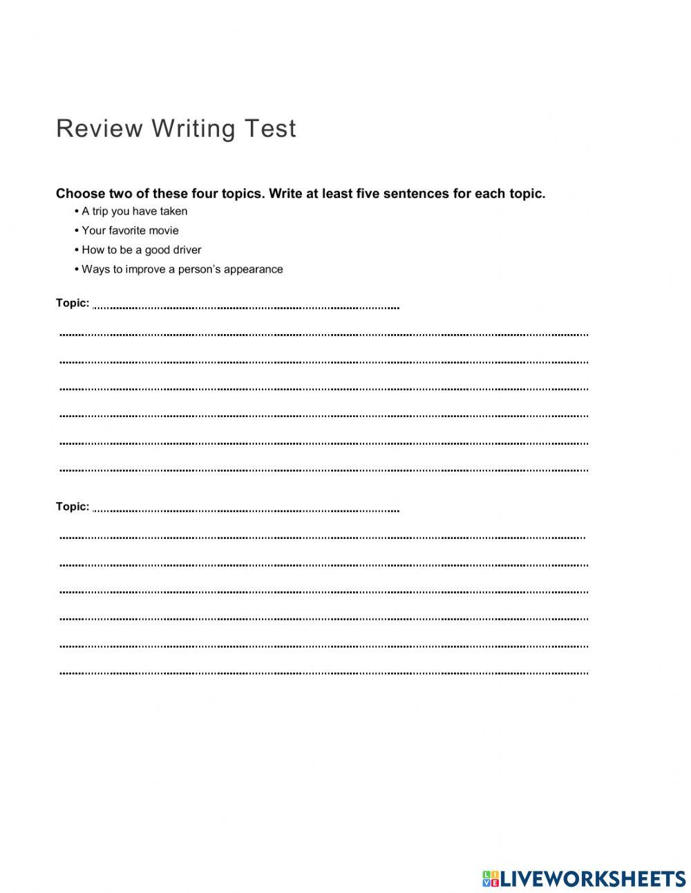 Review test