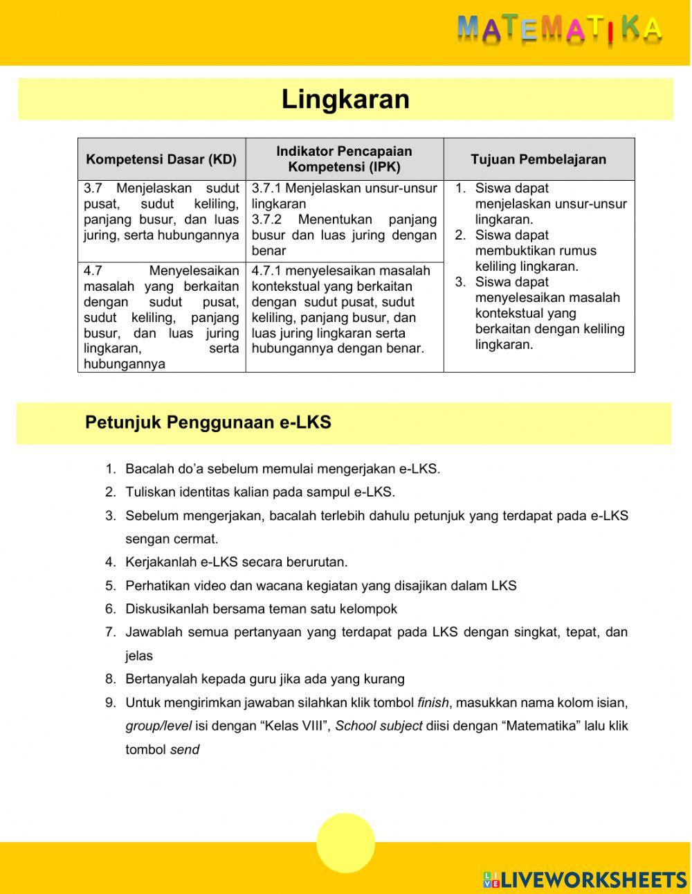 Unsur-unsur lingkaran