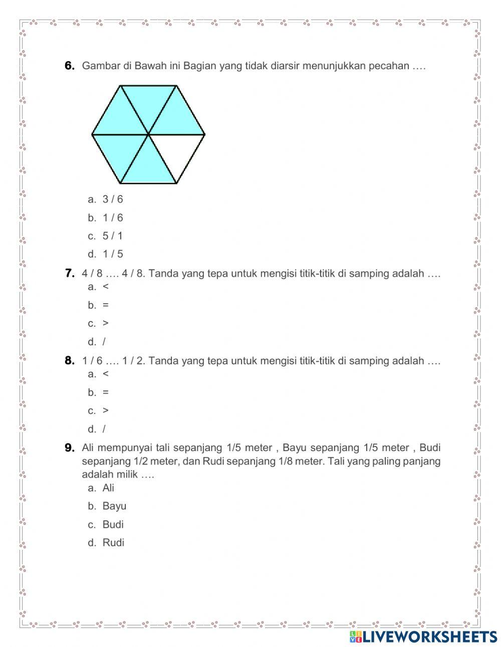 Media Pembelajaran Mengenal Bilangan Pecahan