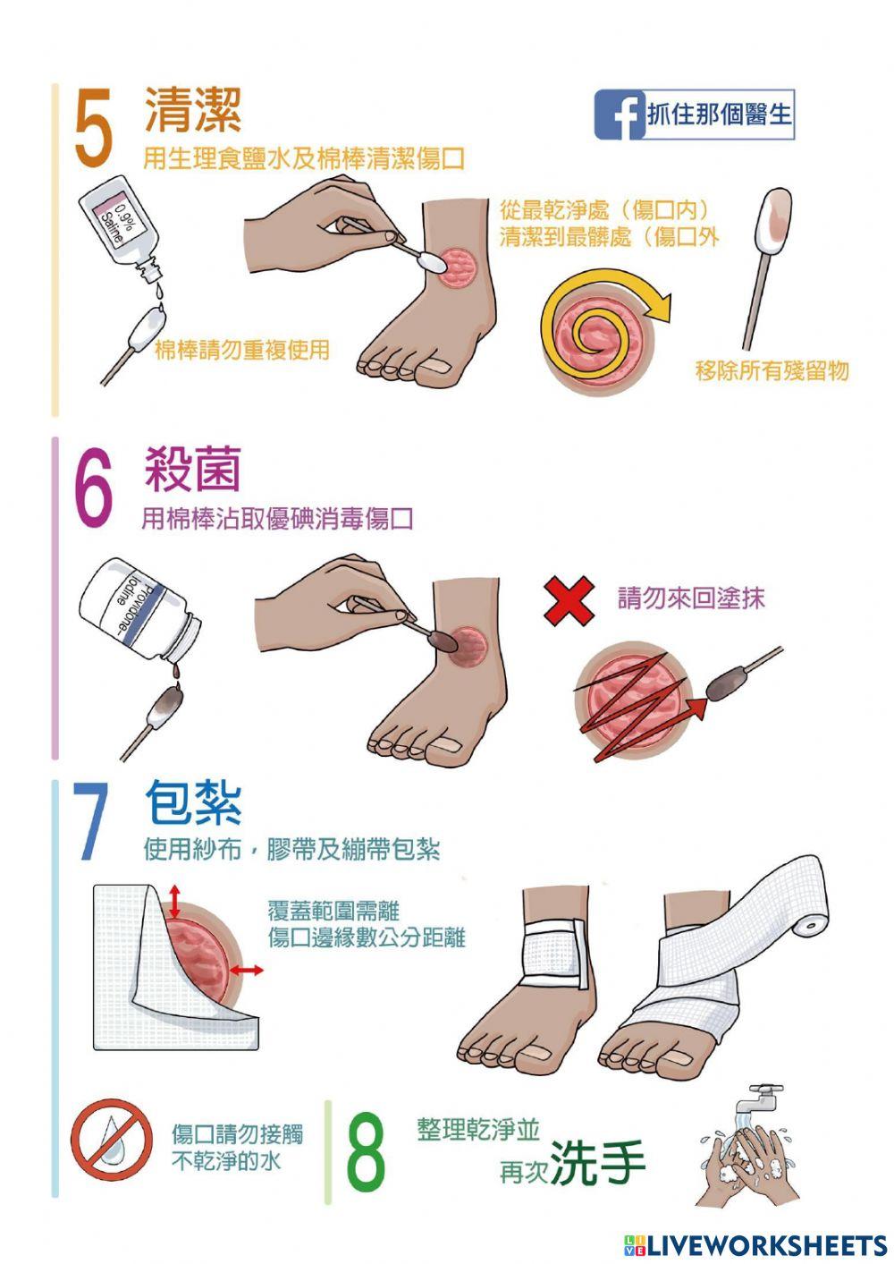 學習單傷口處理步驟
