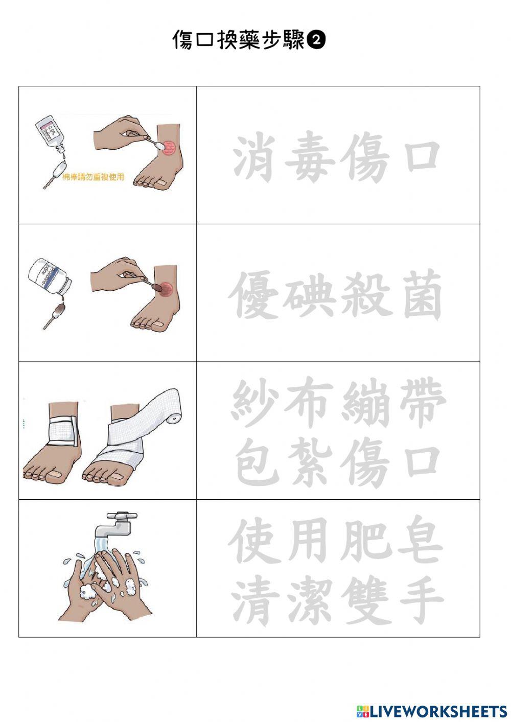 學習單傷口處理步驟