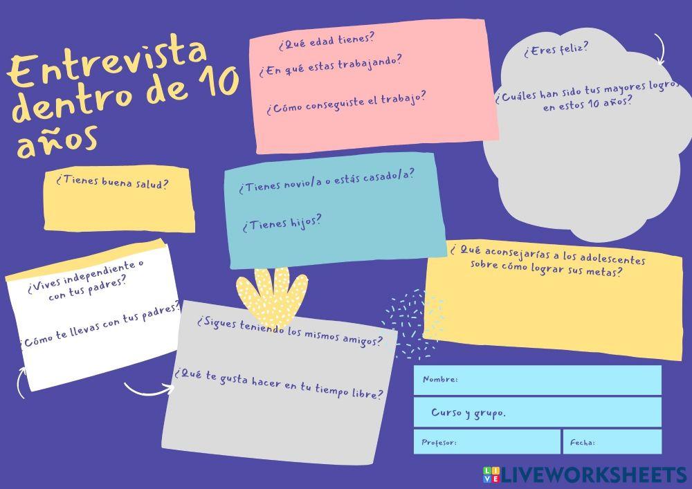 Entrevista conmigo mismo dentro de diez años