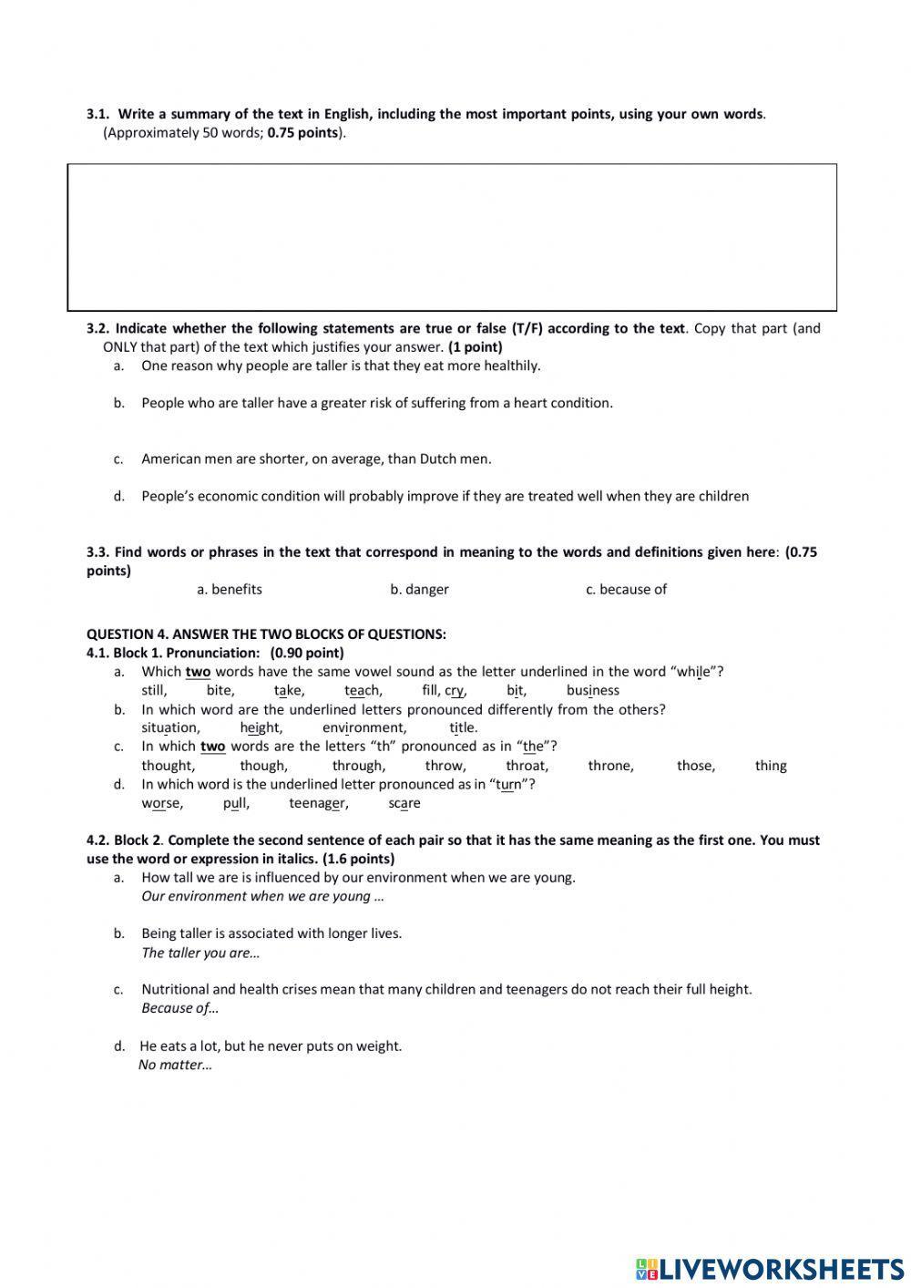 ABAU Extraordinay Test  2021