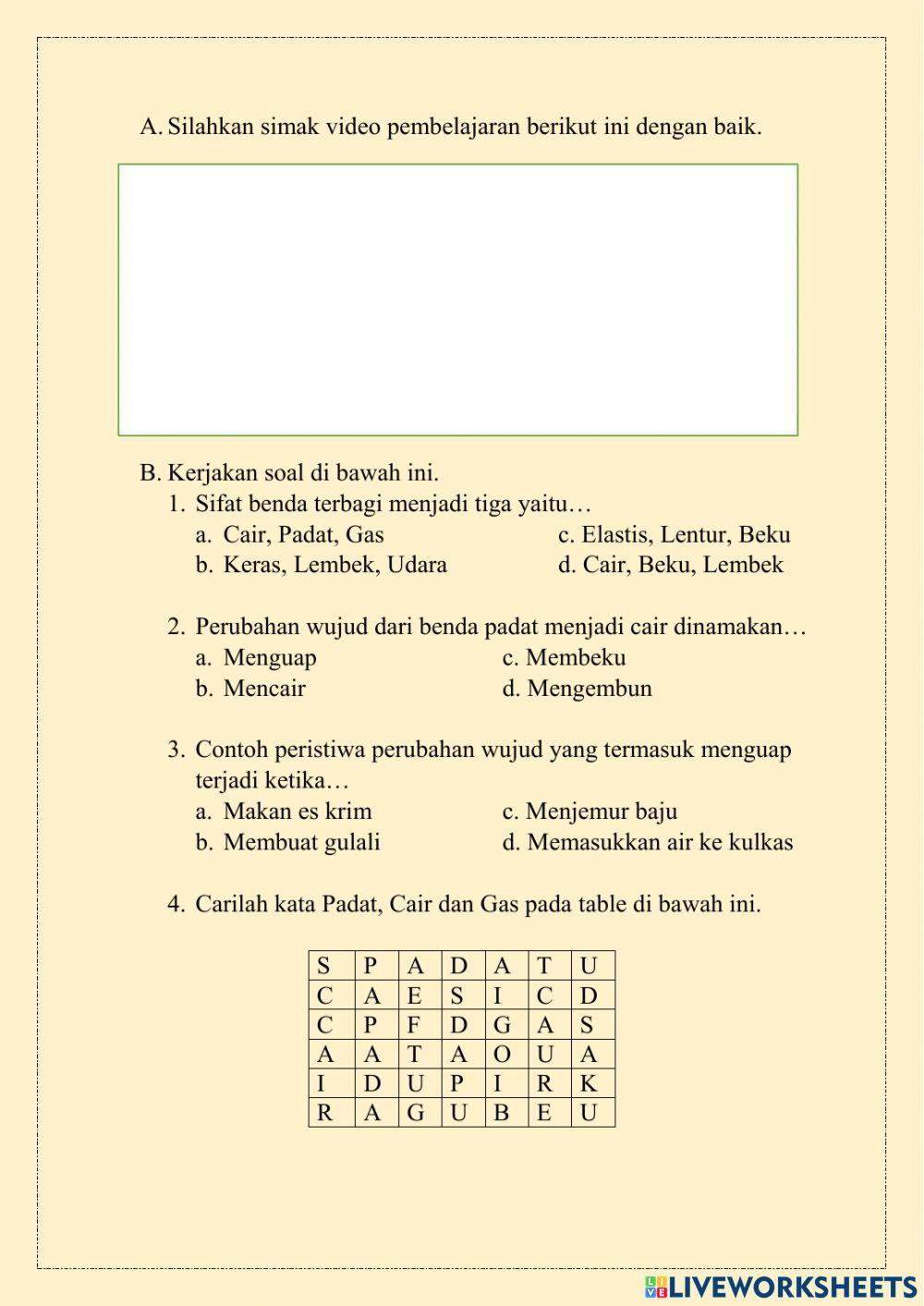 Perubahan Wujud Benda