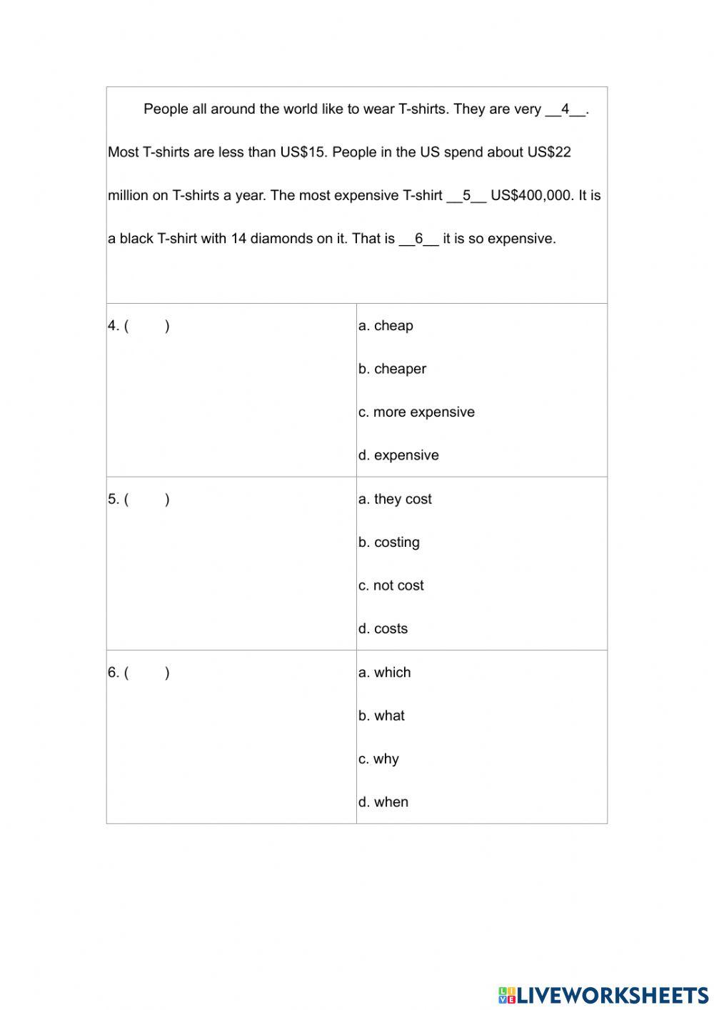 Vocabulary and Grammar