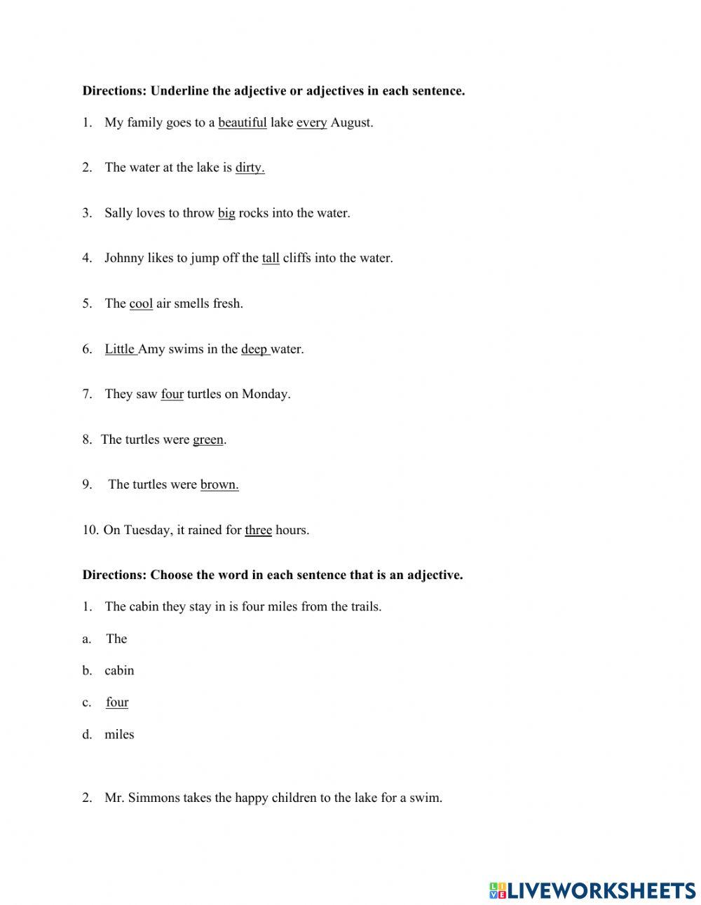 Adjectives Quiz - Alex Noudelman